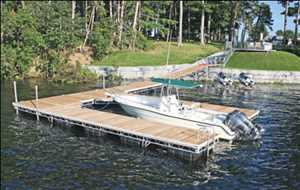Muelle flotante de metal