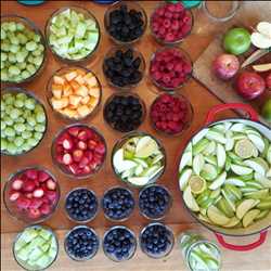preparación de frutas