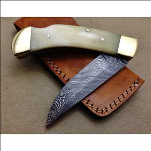 Cuchillos plegables con mango de hueso Mercado